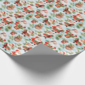 Vrolijk kerstinpakpapier cadeaupapier (Hoek)