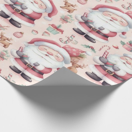 Vrolijk kerstinpakpapier cadeaupapier (Hoek)