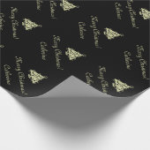 Vrolijk kerstinpakpapier en aangepaste groet cadeaupapier (Hoek)