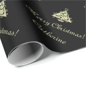 Vrolijk kerstinpakpapier en aangepaste groet cadeaupapier (Rol Hoek)