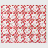 Vrolijk kerstinpakpapier met kerstwens cadeaupapier (Vlak)