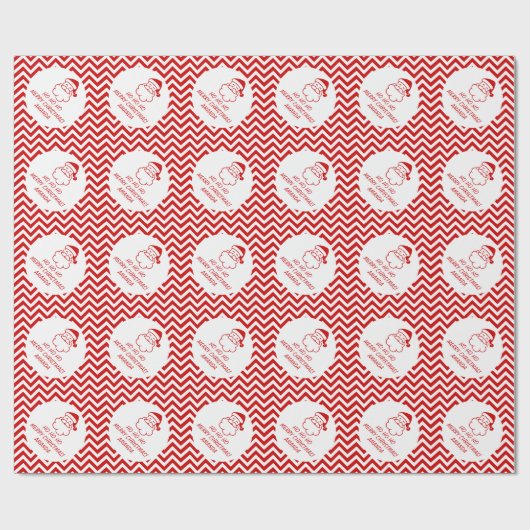 Vrolijk kerstinpakpapier met kerstwens cadeaupapier (Vlak)