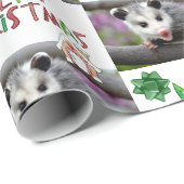 Vrolijk kerstinpakpapier Opossum Cadeaupapier (Rol Hoek)
