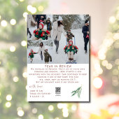 Vrolijk kerstjaar in de Review Foto Feestdagenkaart