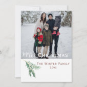 Vrolijk kerstjaar in de Review Foto Feestdagenkaart (Voorkant)