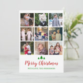 Vrolijk kerstjaar in Review 12 Fotocollage Feestdagenkaart (Staand voorkant)