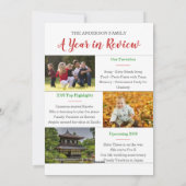 Vrolijk kerstjaar in Review 12 Fotocollage Feestdagenkaart (Achterkant)