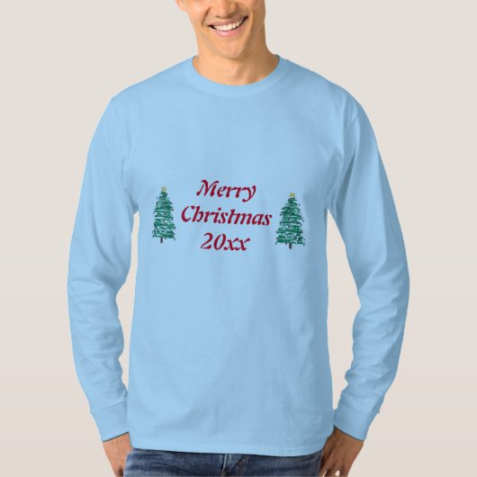 Vrolijk kerstjaar vakantie bomen tshirts (Voorkant)