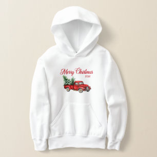 Vrolijk kerstjaar Waterverf  Red Truck