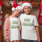 Vrolijk Kerstkaars Font Meisjes & Jongens T-shirt