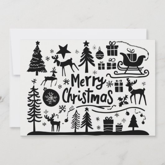 Vrolijk kerstkaartje feestdagenkaart (Voorkant)