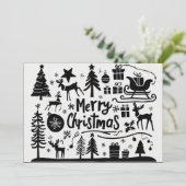 Vrolijk kerstkaartje feestdagenkaart (Staand voorkant)