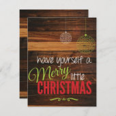 Vrolijk kerstkaartje feestdagenkaart (Voorkant / Achterkant)