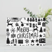 Vrolijk kerstkaartje feestdagenkaart (Staand voorkant)