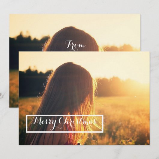 vrolijk kerstkaartje feestdagenkaart (Voorkant / Achterkant)