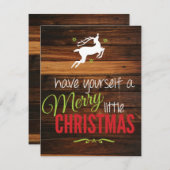 Vrolijk kerstkaartje feestdagenkaart (Voorkant / Achterkant)