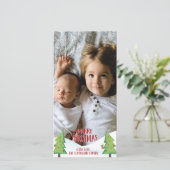 Vrolijk kerstkaartje feestdagenkaart (Staand voorkant)