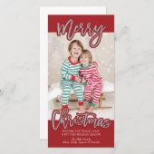 Vrolijk kerstkaartje feestdagenkaart (Voorkant / Achterkant)