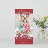 Vrolijk kerstkaartje feestdagenkaart (Staand voorkant)