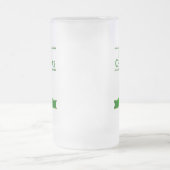 Vrolijk kerstkaartje (grn/red) matglas bierpul (Center)