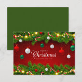 vrolijk kerstkaartje informatiekaartje (Voorkant / Achterkant)