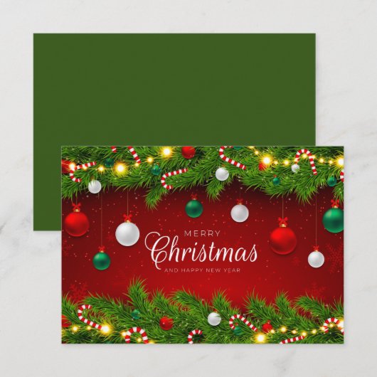 vrolijk kerstkaartje informatiekaartje (Voorkant / Achterkant)