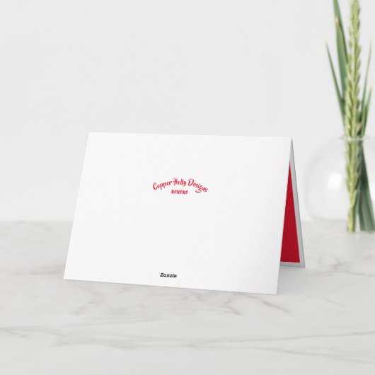 Vrolijk kerstkaartje kaart (Achterkant)