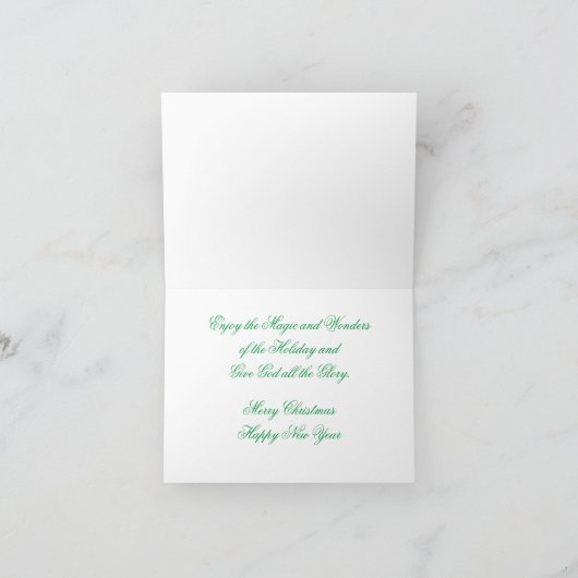 Vrolijk kerstkaartje met bewerkbare boodschap aan  bedankkaart (Binnen)