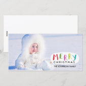 Vrolijk kerstkaartje | met de hand geschreven feestdagenkaart (Voorkant / Achterkant)