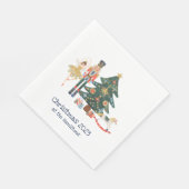 Vrolijk kerstkaartje met Nutcracker-tekens Servet (Hoek)