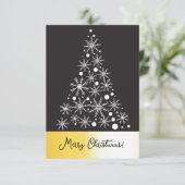 Vrolijk kerstkaartje RSVP kaartje (Staand voorkant)