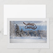 Vrolijk kerstkaartje tijdens het ontbijt feestdagenkaart (Voorkant / Achterkant)