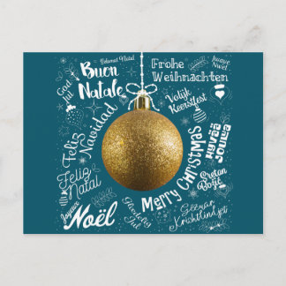 Vrolijk kerstkaartje uit de hele wereld in verschi feestdagenkaart