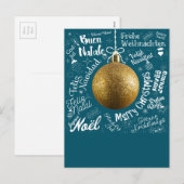 Vrolijk kerstkaartje uit de hele wereld in verschi feestdagenkaart (Voorkant / Achterkant)