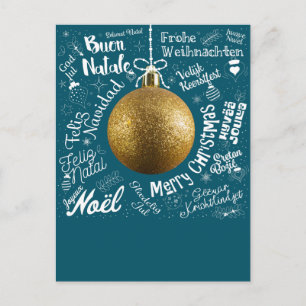 Vrolijk kerstkaartje uit de hele wereld in verschi feestdagenkaart