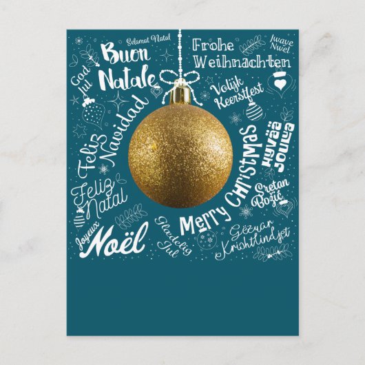 Vrolijk kerstkaartje uit de hele wereld in verschi feestdagenkaart (Voorkant)