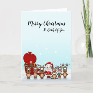 Vrolijk kerstkaartje voor jullie beiden feestdagen kaart