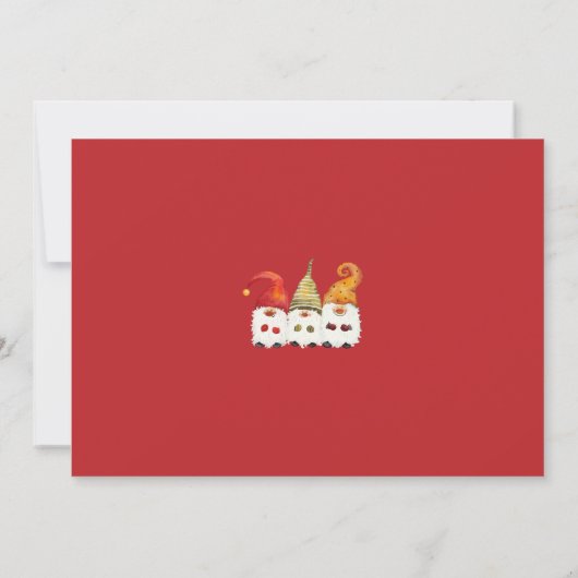 Vrolijk Kerstkabouters Vakantie Party Uitnodiging (Achterkant)