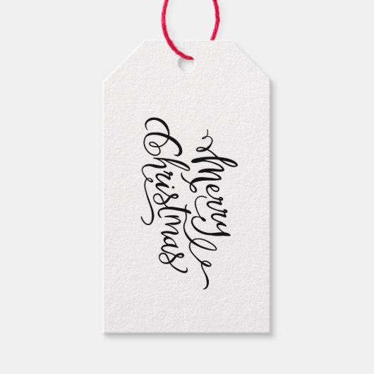 Vrolijk kerstkalligrafie cadeau Labels Cadeaulabel (Voorkant)
