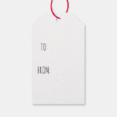 Vrolijk kerstkalligrafie cadeau Labels Cadeaulabel (Achterkant)