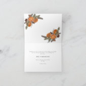 Vrolijk kerstkalligrafie Citrus Botanische Foto Feestdagen Kaart (Binnen)