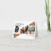 Vrolijk kerstkalligrafie Citrus Botanische Foto Feestdagen Kaart (Voorkant)