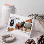 Vrolijk kerstkalligrafie Citrus Botanische Foto Feestdagen Kaart