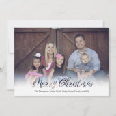 Vrolijk kerstkalligrafie fotoscript feestdagenkaart (Voorkant)