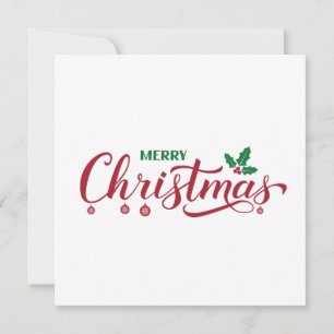 Vrolijk kerstkalligrafie handschrift kaart