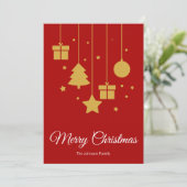 Vrolijk kerstkalligrafie Kerst Kaart (Staand voorkant)