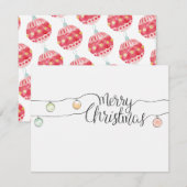 Vrolijk kerstkalligrafie met vakantieoord van (Voorkant / Achterkant)