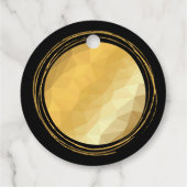 Vrolijk kerstkalligrafie zwart-wit en goudhelder bedankjes labels (Achterkant)