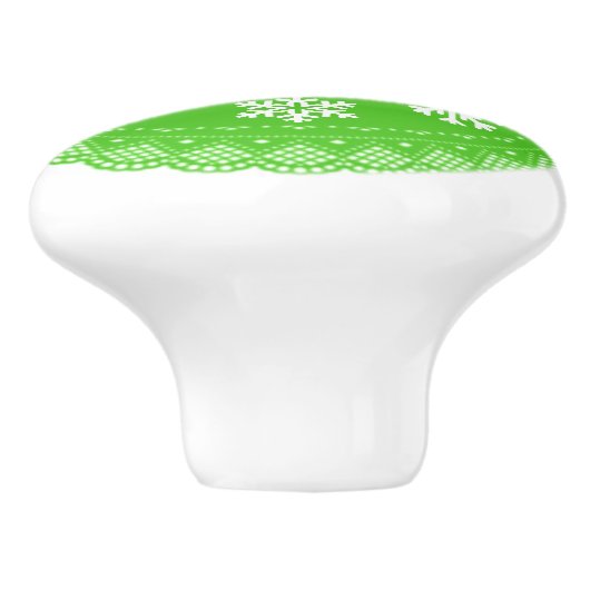 Vrolijk kerstkant keramische knop (Zijkant)