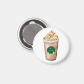 Vrolijk kerstkaramel drizzled latte Sleutelhanger Magneet (Voorkant / Achterkant)